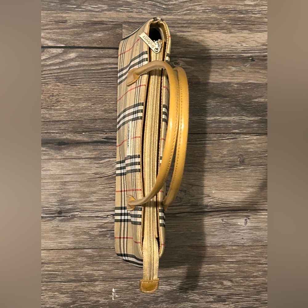 BURBERRY BLUE LABEL Nova Check Plaid Shoulder Bag Canvas Leather Tan Black Red - Picture 9 of 16